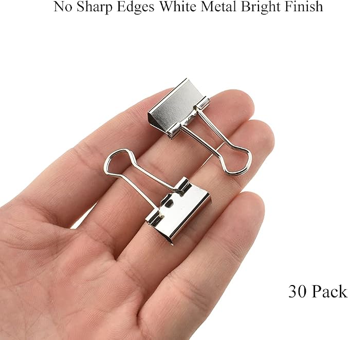 HAHIYO Binder Clips Paper Clamps Spring Steel Sturdy Small 0.75 inches Width - Image 7