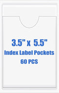 Origin-Joy 60 PCS Self Adhesive Index Card Pockets by Origin-Joy