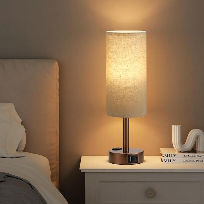 Fenmzee Brown Bedside Table Lamp - Image 6