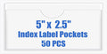 Origin-Joy 50 PCS Self-Adhesive Index Label Pockets by Origin-Joy