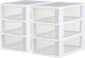 Sterilite 6-Pack Stacking Drawer, 6 Quart, and Makeup Organization by Sterilite