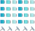 24pcs Decorative Cute Push Pins Glass Teal Thumbtacks Thumb Tacks Pushpins by Aoxsie