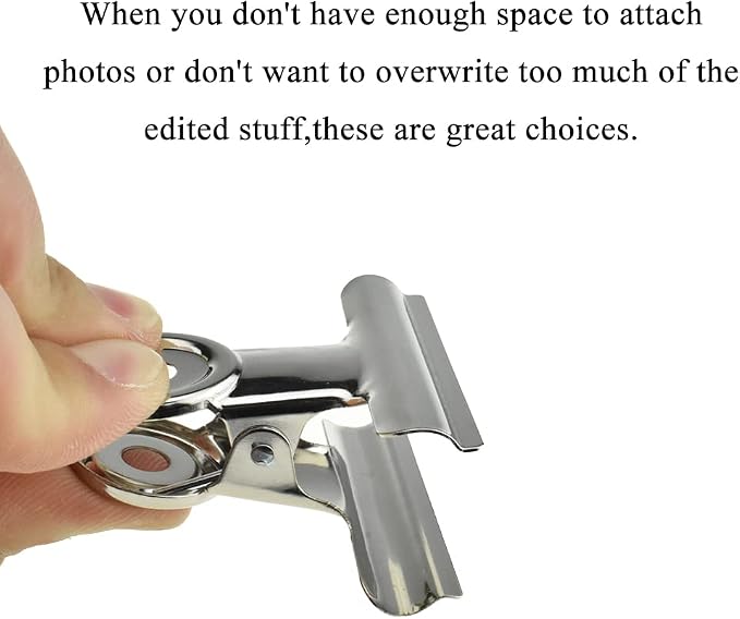 HAHIYO 2inch Silver Bulldog Clips Metal File Hinge Binder Clips Clamps Save - Image 3