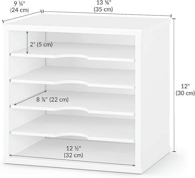 Ballucci File Organizer Paper Sorter, 5 Tier Adjustable Shelves Office Desk - Image 3