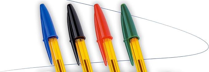BIC Cristal Fine Ballpoint Pen Pack of 4 black - Image 5