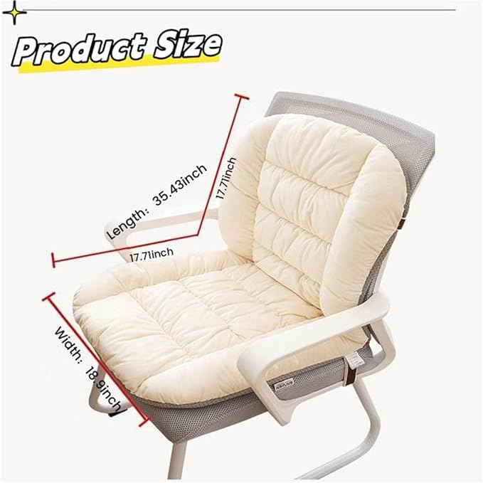 Plush Chair Cushion with Ties - Image 2