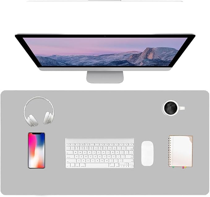 PU Leather Desk Pad Protector Gaming Mouse Pad Non Slip Desk Mat by Unknown