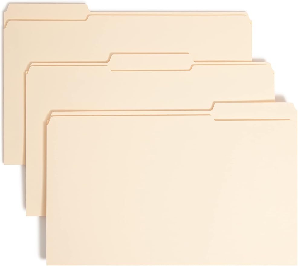 Smead Fastener File Folder, 1 Fastener, Reinforced 1/3-Cut Tab, Legal Size by SMEAD