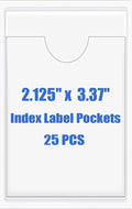 Origin-Joy 25 PCS Self-Adhesive Index Label Pockets by Origin-Joy