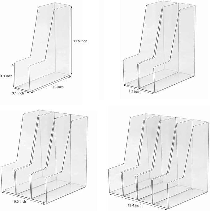 Clear Vertical File Holder, 2 pack, - Image 3