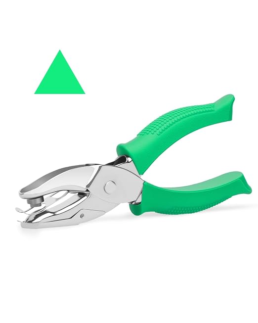UCEC 1/4" Triangle Hole Punch Metal Handheld Paper Punch Single Hole Tag Punch by UCEC