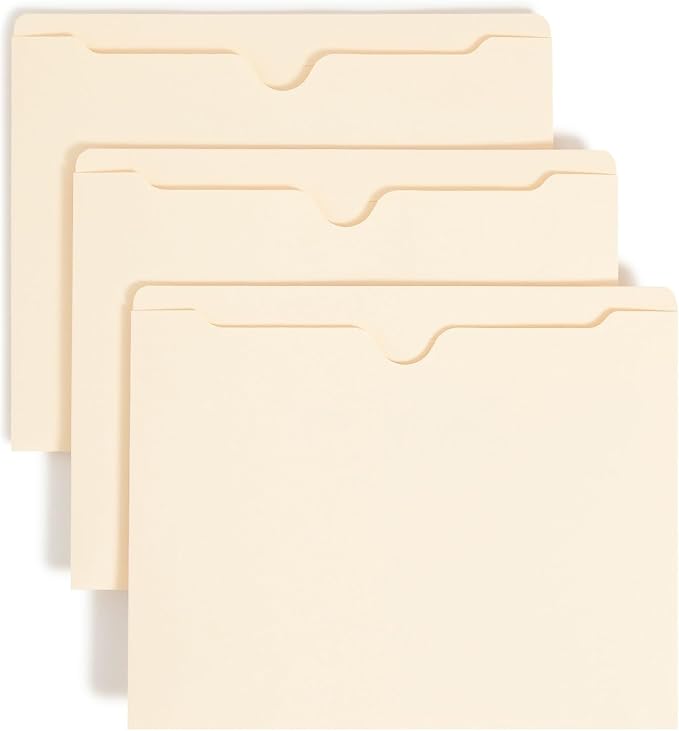 Smead File Jacket, Reinforced Straight-Cut Tab, Flat-No Expansion, Letter Size by SMEAD