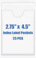 Origin-Joy 25 PCS Self-Adhesive Index Label Pockets by Origin-Joy