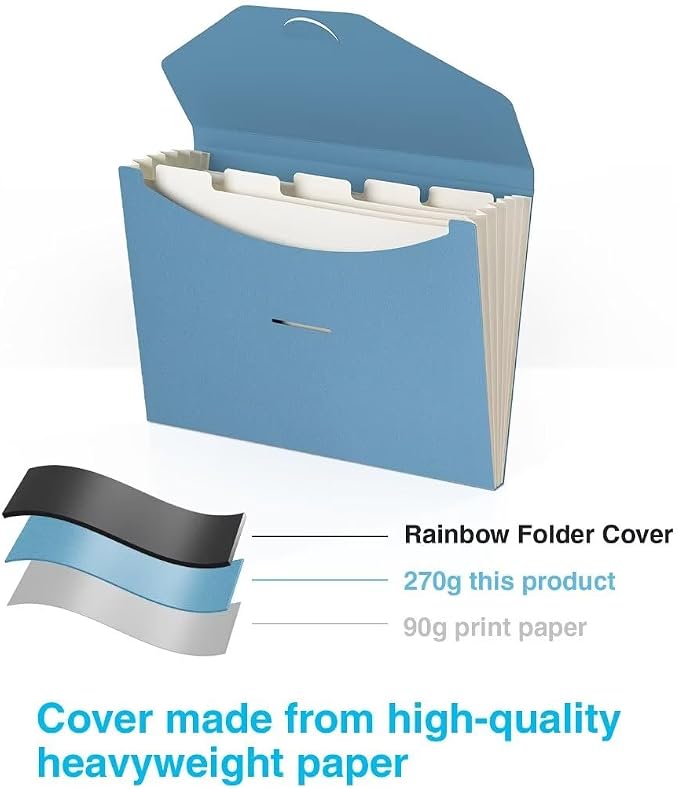 Blue Lake ECOLIFE 6-Pockets Recyclable Paper Expanding File Document Folder - Image 4