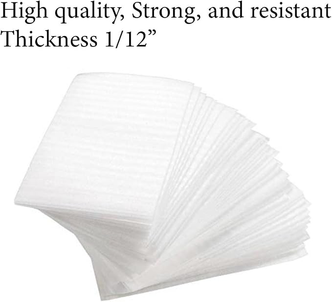 50 Pack Thickened Foam Pouches 7.5x12 Inch, Glass & Mug Cushion Foam Wraps - Image 2