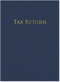 Linen Texture Navy and Gold Tax Return Folders / 25 Business Document Folders / by SBLABELS
