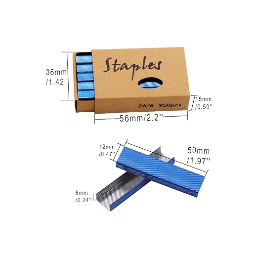 MEI YI TIAN Blue Staples 26/6 Standard Staples Refill 1000/Box 2 Boxes/Pack - Image 3