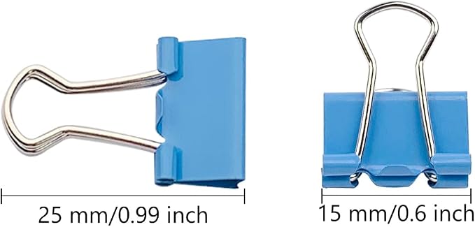 Ykimok 240-Pack Mini Binder Clips in 4 Colors, 15mm/0.6-Inch Small Paper Clips - Image 3