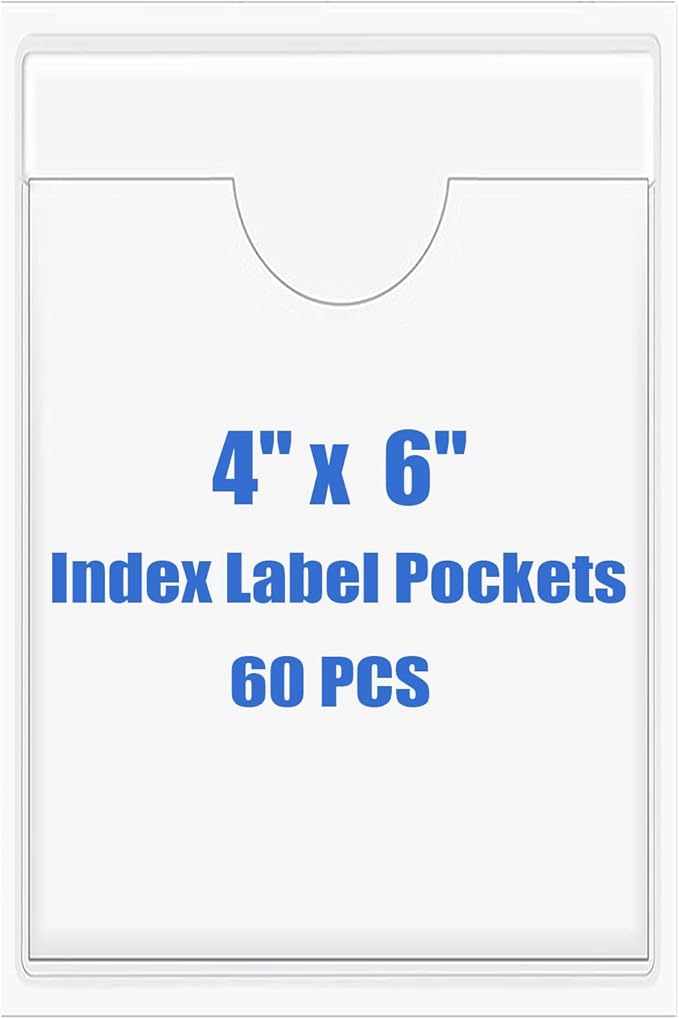 Origin-Joy 60 PCS Self Adhesive Index Card Pockets by Origin-Joy