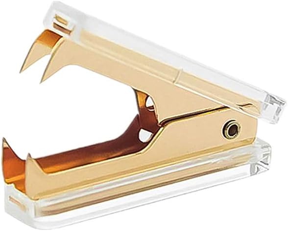 1 Pack Gold Staple Remover Clear Acrylic Golden Glitter Metal Jaws Staples by MEIYITIAN