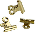 50 Pcs Gold Metal Hinge Clips Small Bulldog Clips Hinge Binder Clips Mini by IFAMIO