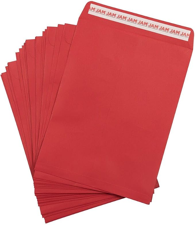 LUXPaper 9 x 12 Open End Envelopes | Peel & Press | Ruby Red | 80lb. Text | 50 - Image 5
