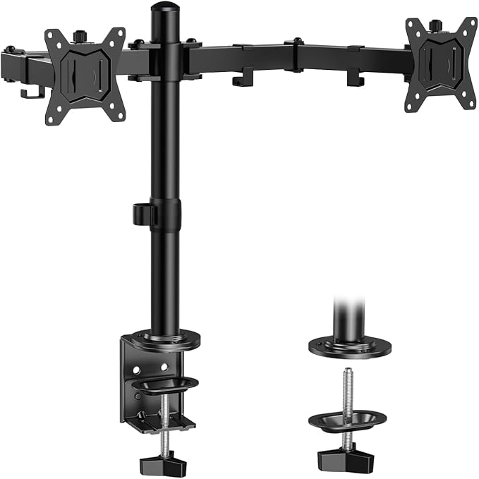 ErGear Dual Monitor Stand, Heavy Duty Adjustable Monitor Desk Mount by ErGear