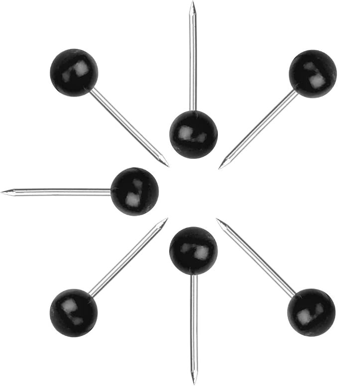Push Pins Map Tacks 1/8-Inch Assorted Color Beads Head Map Marking Push Pins - Image 2