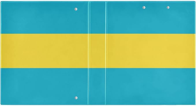 Flag of The Bahamas 3-Ring Binder, 1.5 Inch D-Ring Organizer Folder Clipboard - Image 2