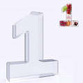 11" Acrylic Number Charcuterie Box, Reusable Fillable Alphabet Number Shaped by RUFHVTY