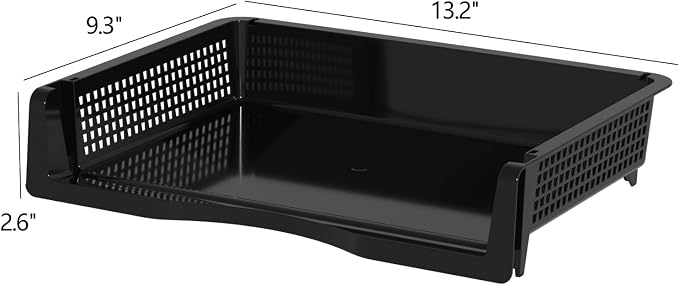 6 Pack Office Stackable Letter Tray, Plastic Stackable Paper Storage Basket Tray - Image 3