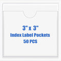 Origin-Joy 50 PCS Self-Adhesive Index Label Pockets by Origin-Joy