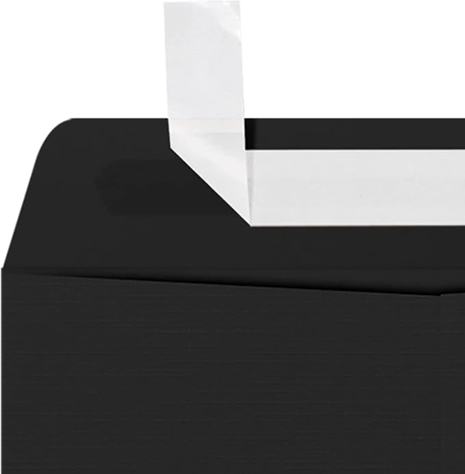 LUXPaper 9 x 12 Open End Envelopes | Peel & Press | Black Linen | 80lb. Text | - Image 4