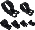 Cable Clamp 200 Pcs Black Nylon Screws Plastic R-Type Cable Clamp Clips by Alamic
