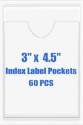 Origin-Joy 60 PCS Self Adhesive Index Card Pockets by Origin-Joy