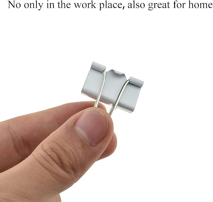 HAHIYO Binder Clips Paper Clamps Spring Steel Sturdy 0.98 inches Width 0.31 - Image 5
