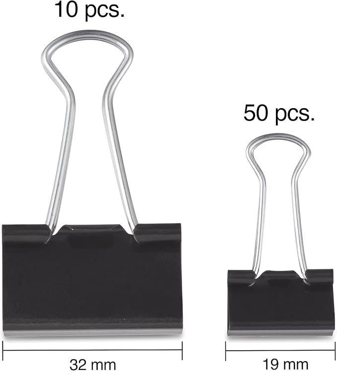 Staples Binder Clips, 60 Pack – Mixed Small & Medium Clips - Image 4