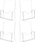 4 Pack Acrylic Brochure Holder 8.5 x 11 inches, Plastic Flyer Stands by Unknown