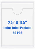 Origin-Joy 50 PCS Self-Adhesive Index Label Pockets by Origin-Joy