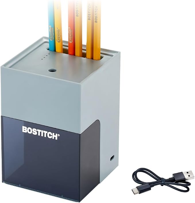 Bostitch Konnect Rechargeable Pencil Sharpener, Auto-Stop Helical Cutter by BostitchOfficeProducts