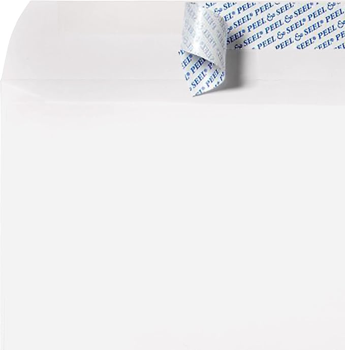 LUXPaper 9 x 12 Booklet Envelopes | Peel & Press | White | 28lb. Text | 250 Qty - Image 3