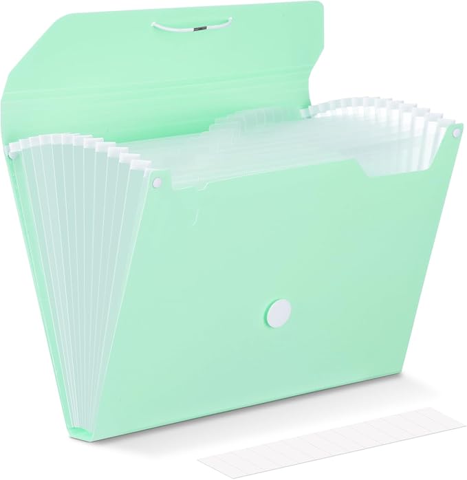 Comix Accordion File Organizer, 13 Pocket, A4/Letter Size Documents, Includes by Comix