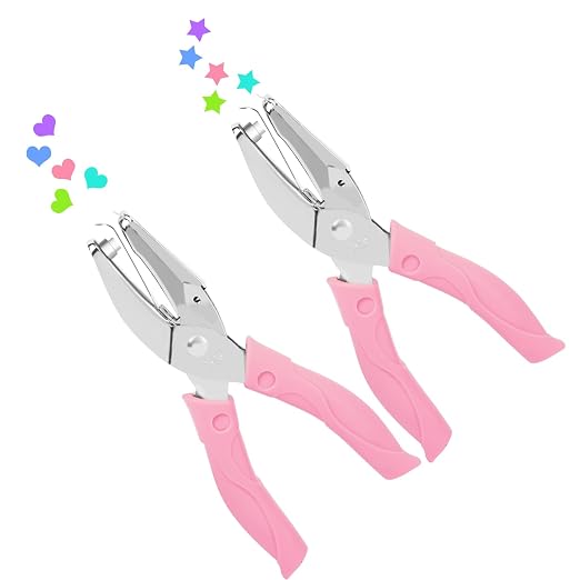UCEC 2 Pcs Handheld Hole Punch Shapes Kit by UCEC