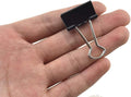 HAHIYO Binder Clips Paper Clamps Spring Steel Sturdy Small 0.98 inches Width by HAHIYO