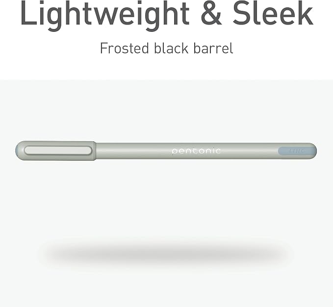 Pentonic Ballpoint Pens, Frosted Pale Gray Barrel - Image 6