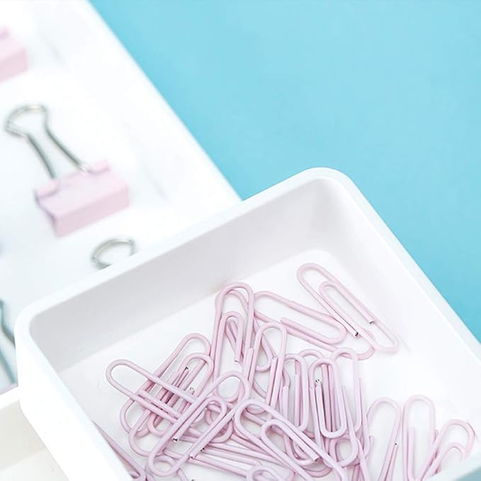 Paper Binder and Clips Set, Metal Assorted Sized Binders - Image 3