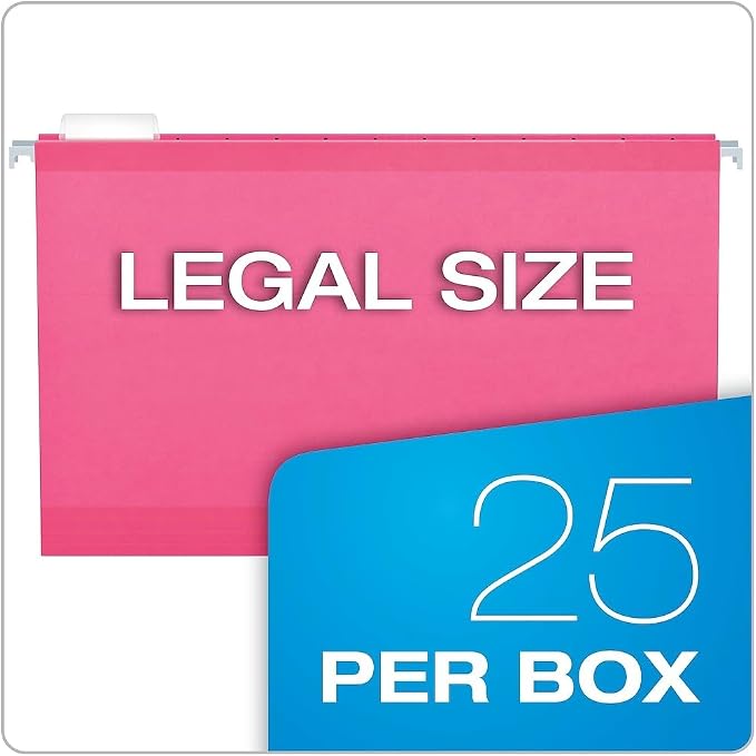 Pendaflex 04153 1/5 PIN Reinforced Hanging Folders, Legal Size, 1/5 Cut - Image 5