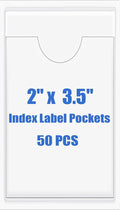 Origin-Joy 50 PCS Self-Adhesive Index Label Pockets by Origin-Joy