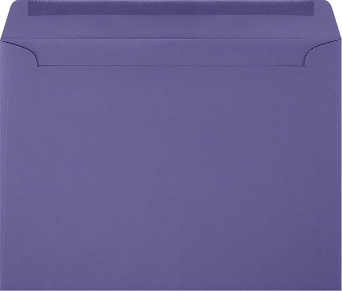 LUXPaper 9 x 12 Booklet Envelopes | Wisteria Purple | 80lb. Text | 50 Qty - Image 2