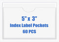 Origin-Joy 60 PCS Self Adhesive Index Card Pockets by Origin-Joy